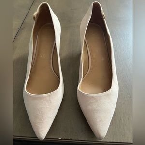 Tory Burch Blush Suede Kitten Heels